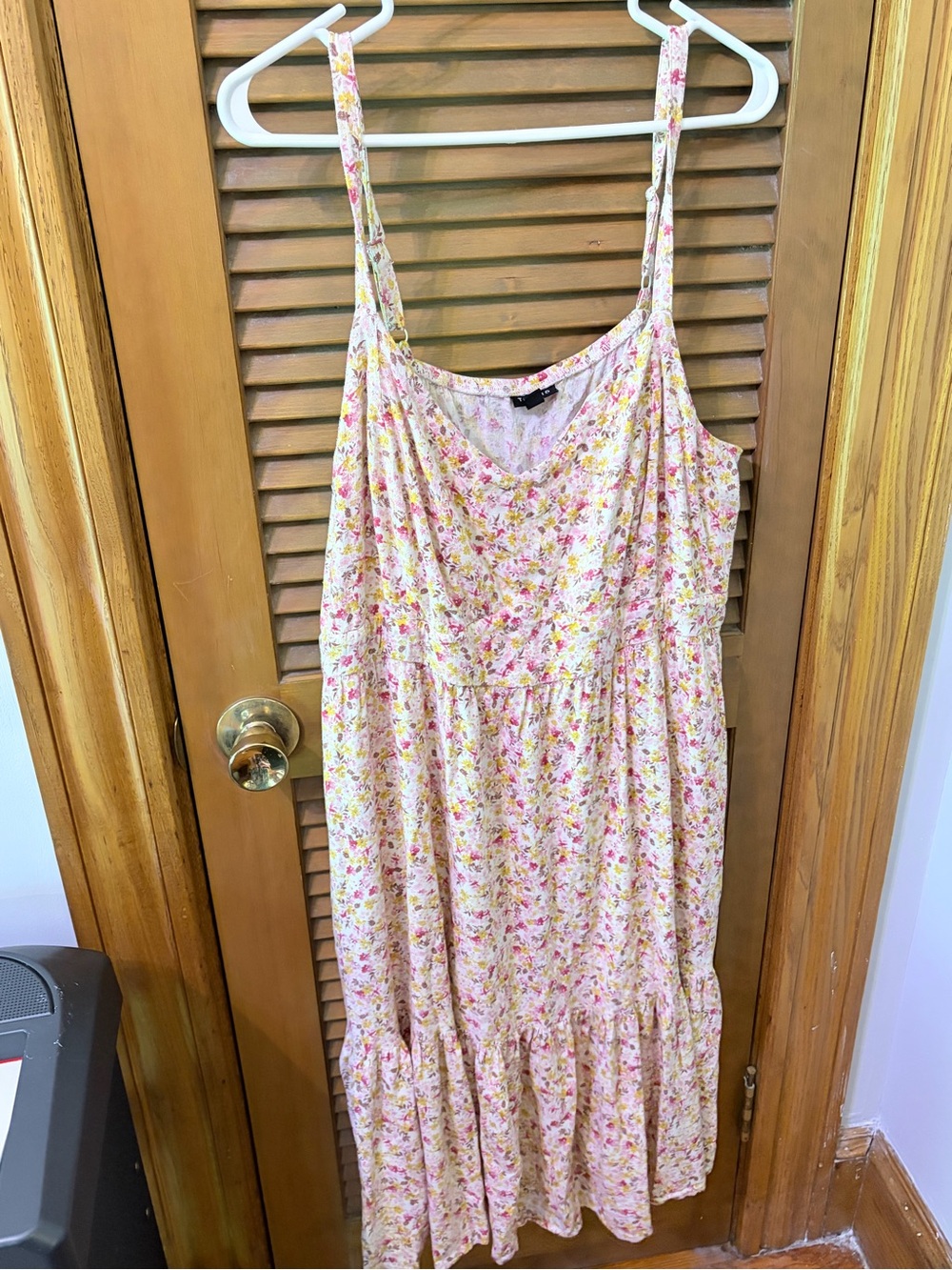 Torrid pink and yellow Floral Mini Dress